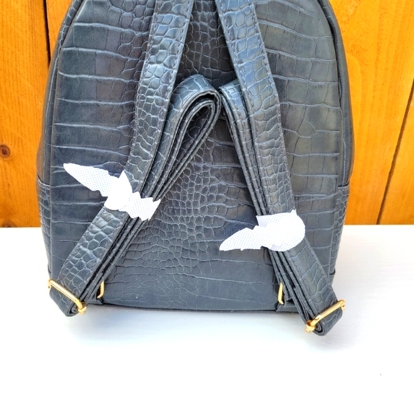 New Bebe Rena Croco Small Backpack Grey - Picture 9 of 15